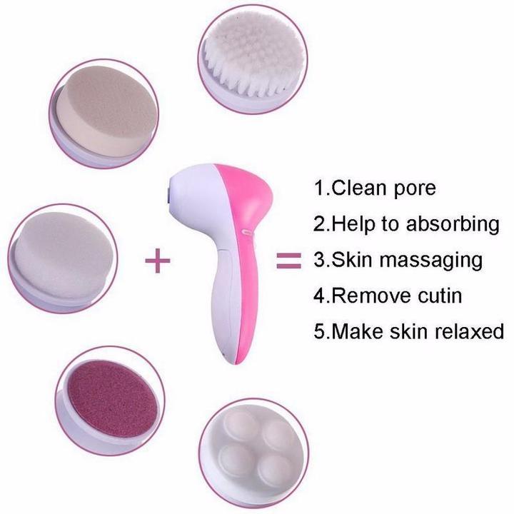 5 in 1 Electric Facial Cleansing Brush Set - Happily Living