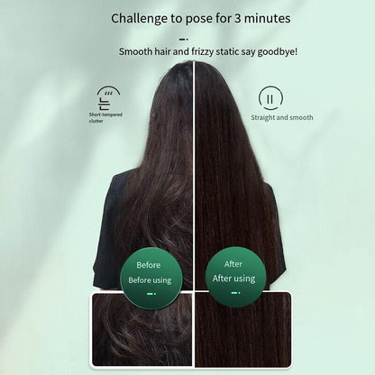 2-in-1 Hair Straightening Brush - Happily Living