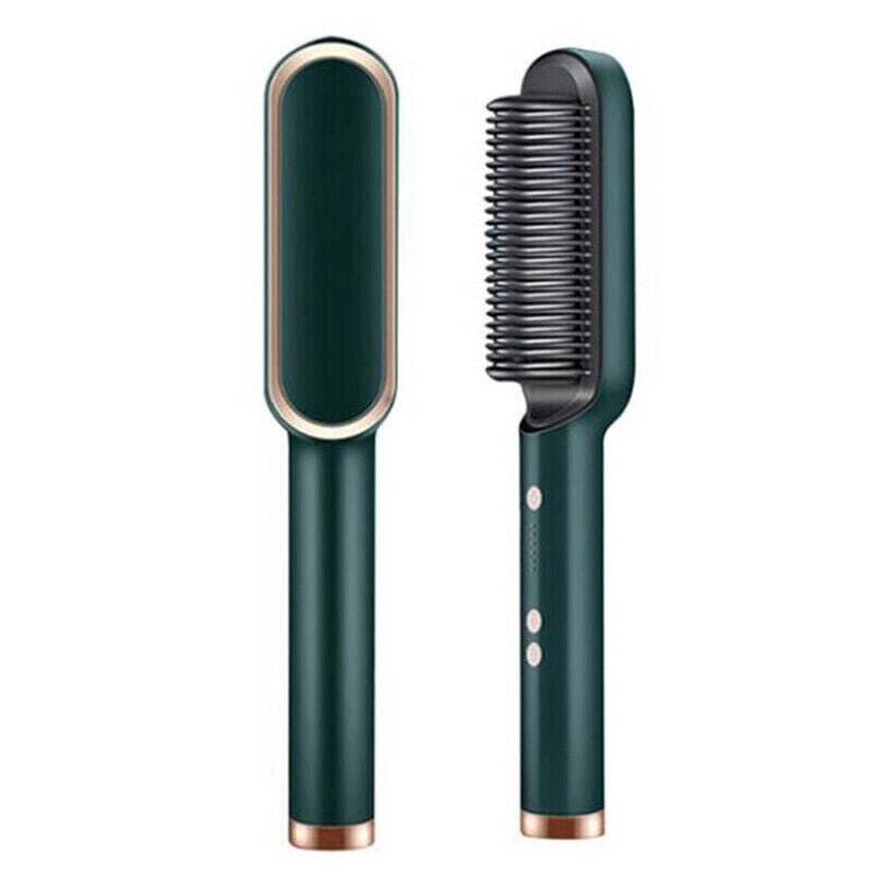 2-in-1 Hair Straightening Brush - Happily Living