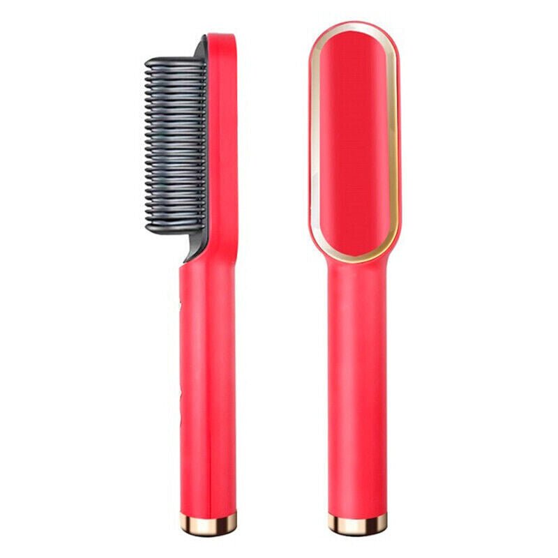 2-in-1 Hair Straightening Brush - Happily Living