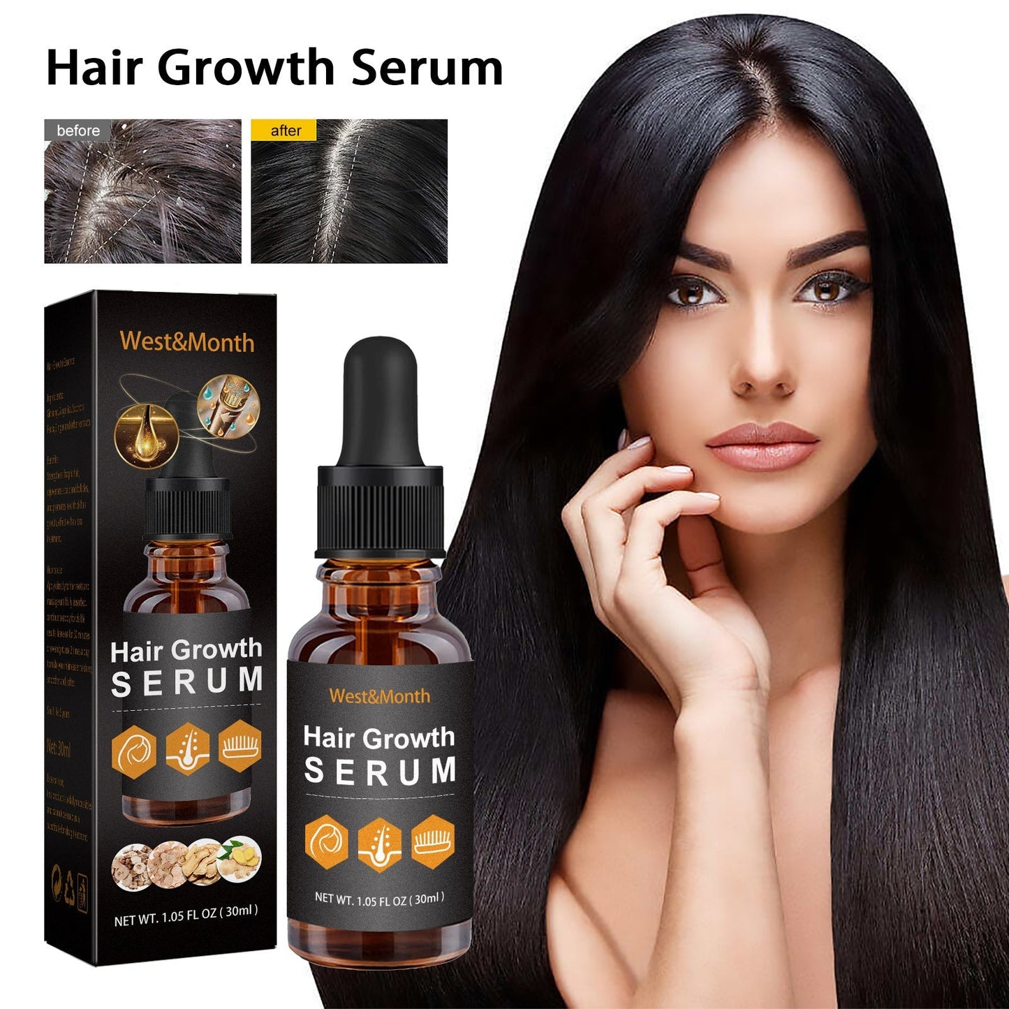 30ml Hair Growth Essence for Strong, Thick Hair Care - Happily Living