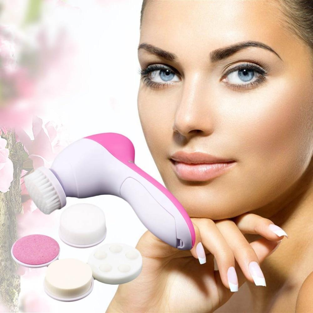 5 in 1 Electric Facial Cleansing Brush Set - Happily Living