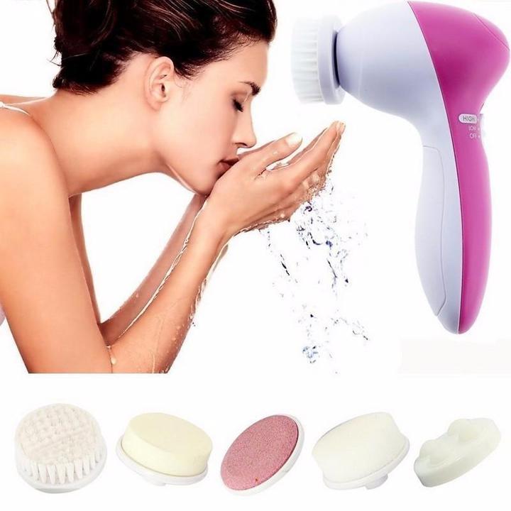 5 in 1 Electric Facial Cleansing Brush Set - Happily Living