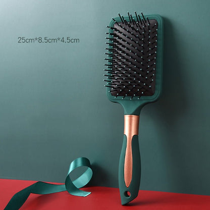 Dark Green Massage Comb for Straight and Curly Hair - Happily Living