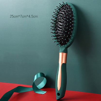 Dark Green Massage Comb for Straight and Curly Hair - Happily Living