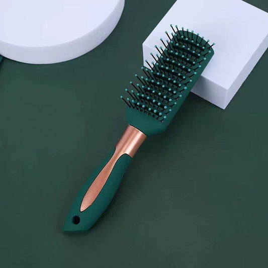 Dark Green Massage Comb for Straight and Curly Hair - Happily Living