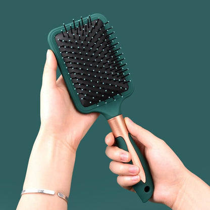Dark Green Massage Comb for Straight and Curly Hair - Happily Living