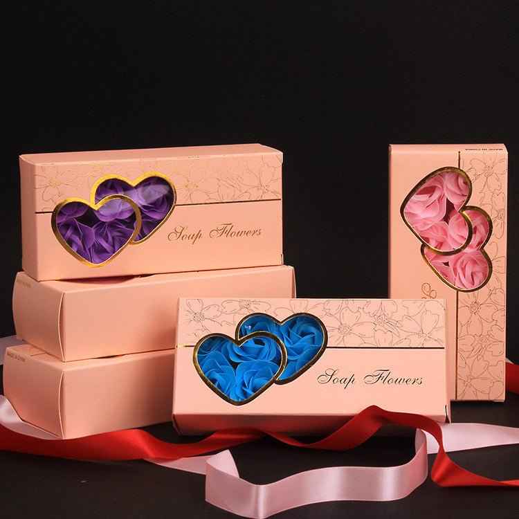 Double Heart Rose Soap Flower