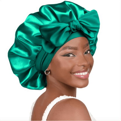 Double-Layer Bow Wide-Brimmed Hair Care Hat - Happily Living