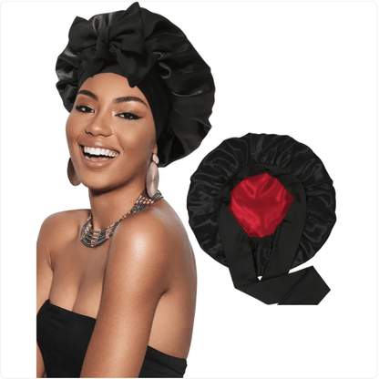 Double-Layer Bow Wide-Brimmed Hair Care Hat - Happily Living
