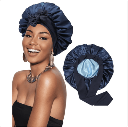 Double-Layer Bow Wide-Brimmed Hair Care Hat - Happily Living