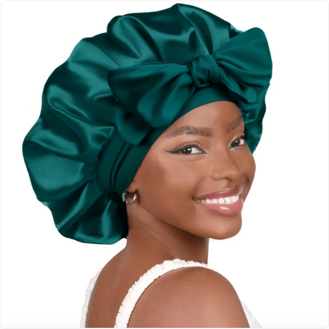 Double-Layer Bow Wide-Brimmed Hair Care Hat - Happily Living