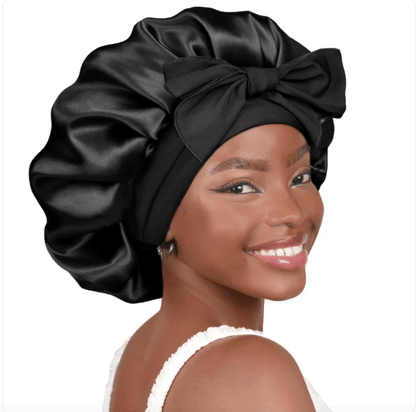Double-Layer Bow Wide-Brimmed Hair Care Hat - Happily Living