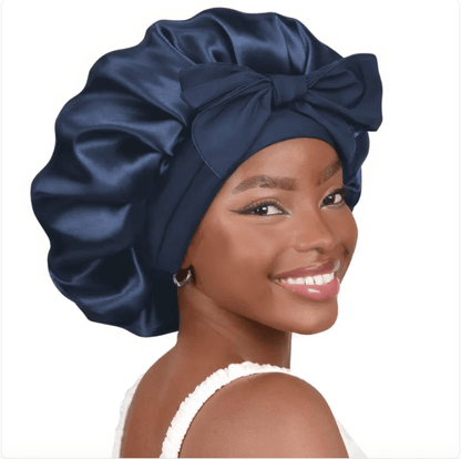 Double-Layer Bow Wide-Brimmed Hair Care Hat - Happily Living