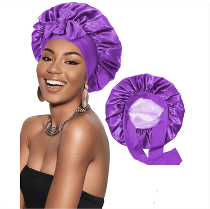 Double-Layer Bow Wide-Brimmed Hair Care Hat - Happily Living