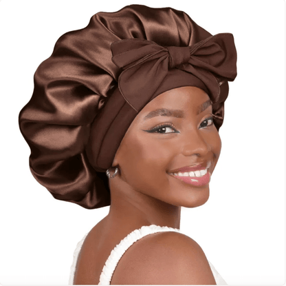 Double-Layer Bow Wide-Brimmed Hair Care Hat - Happily Living