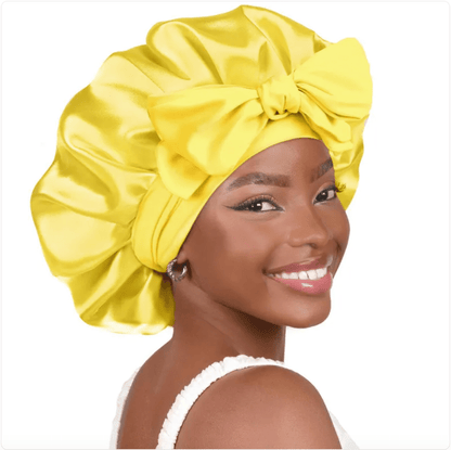 Double-Layer Bow Wide-Brimmed Hair Care Hat - Happily Living