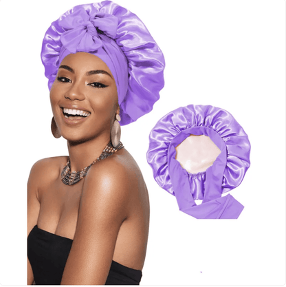 Double-Layer Bow Wide-Brimmed Hair Care Hat - Happily Living