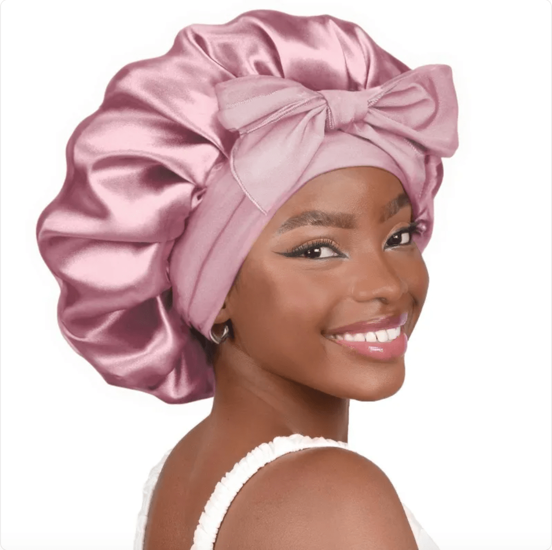 Double-Layer Bow Wide-Brimmed Hair Care Hat - Happily Living