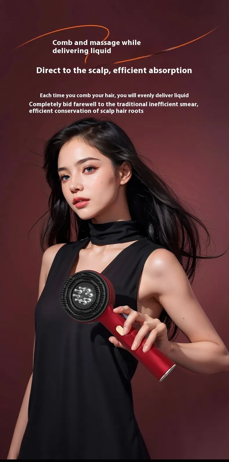 Electric Scalp Massage Comb – Red Light & Hair Care - Happily Living