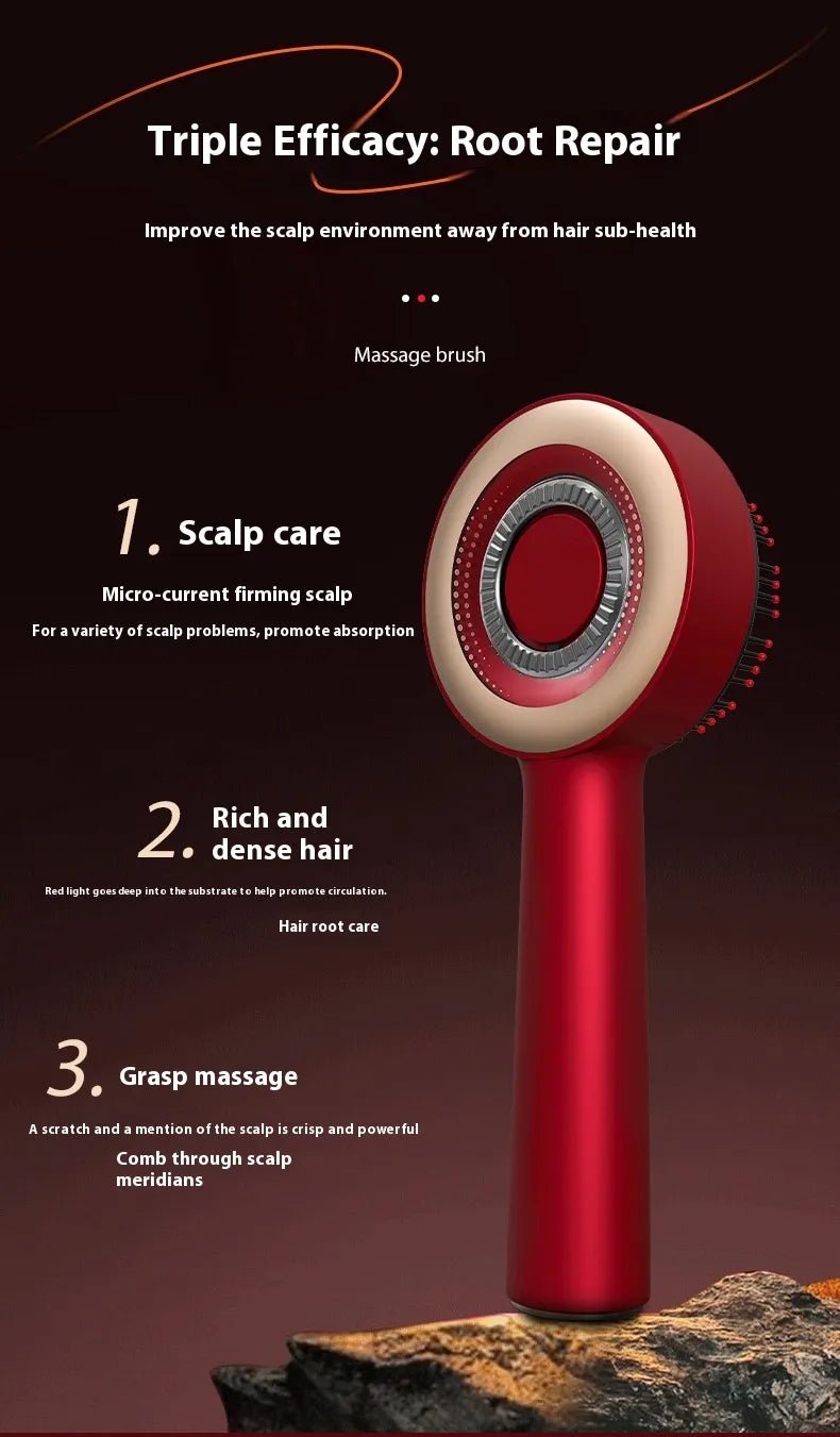 Electric Scalp Massage Comb – Red Light & Hair Care - Happily Living