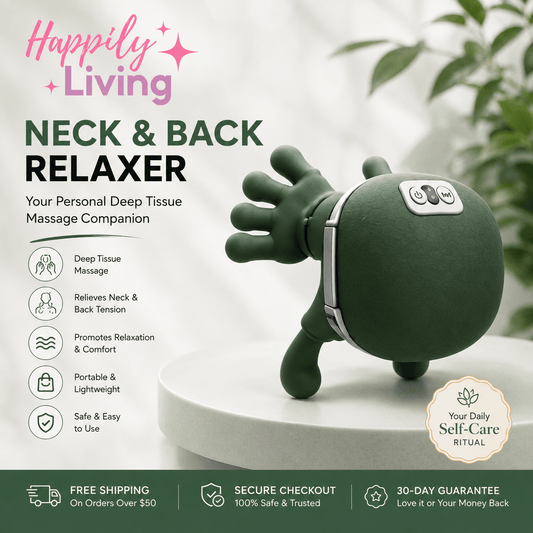 Heated Neck and Shoulder Massager – Deep Tissue Massage with Heat Therapy - Happily Living