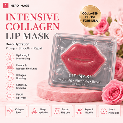Hydrating Collagen Lip Mask for Smooth Lips - Happily Living
