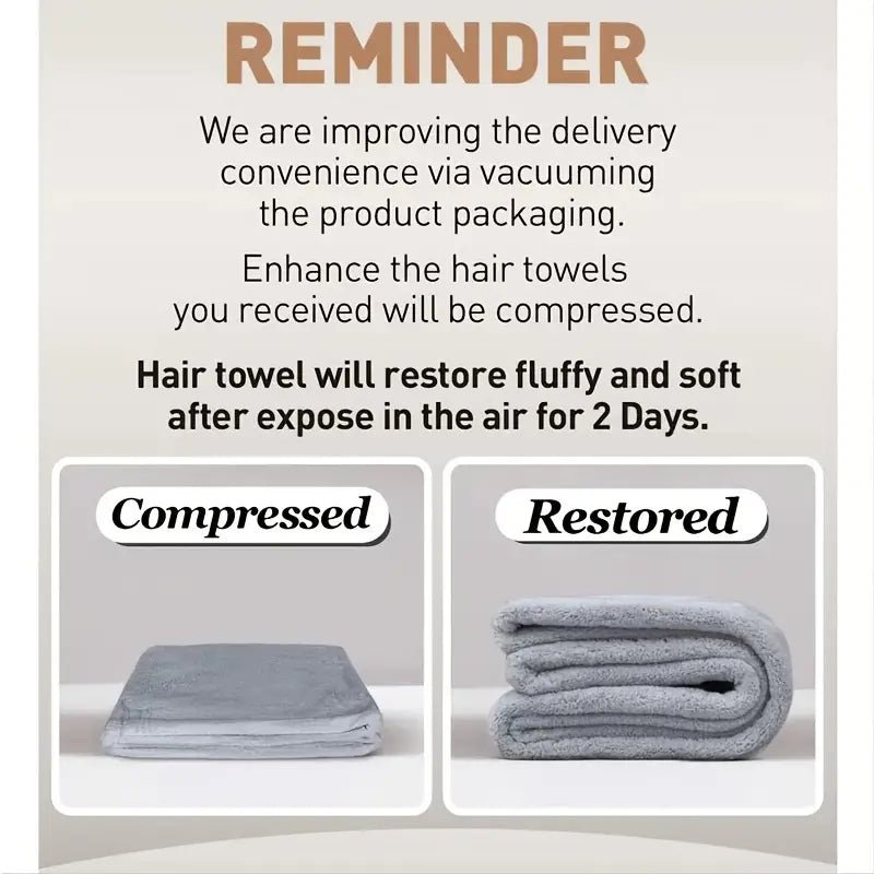 Microfiber Hair Towel Wrap for Curly Hair (1pc) - Happily Living