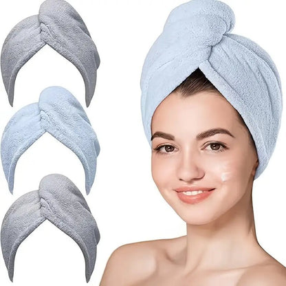 Microfiber Hair Towel Wrap for Curly Hair (1pc) - Happily Living