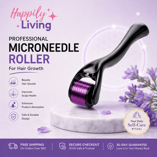 Professional Micro Needle Roller for Hair Growth - Happily Living