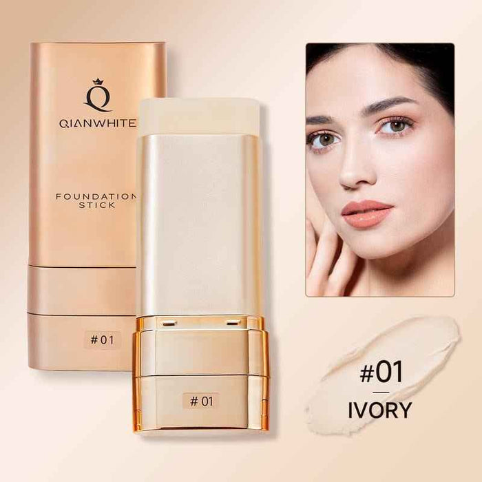 QIANWHITE Radiant Skin Foundation Stick - Waterproof 24H Long-Lasting Makeup