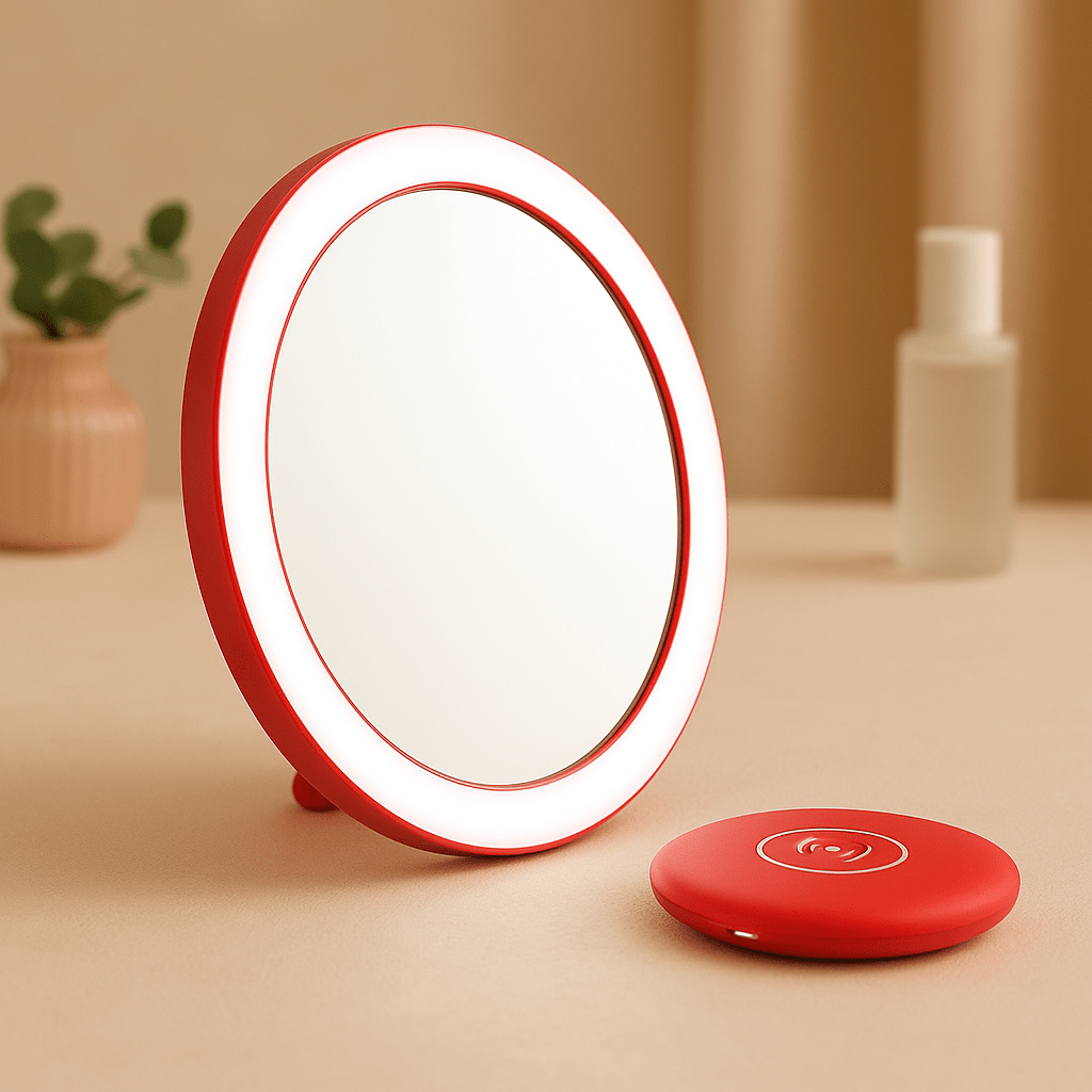 Rechargeable LED Handheld Makeup Mirror - Happily Living