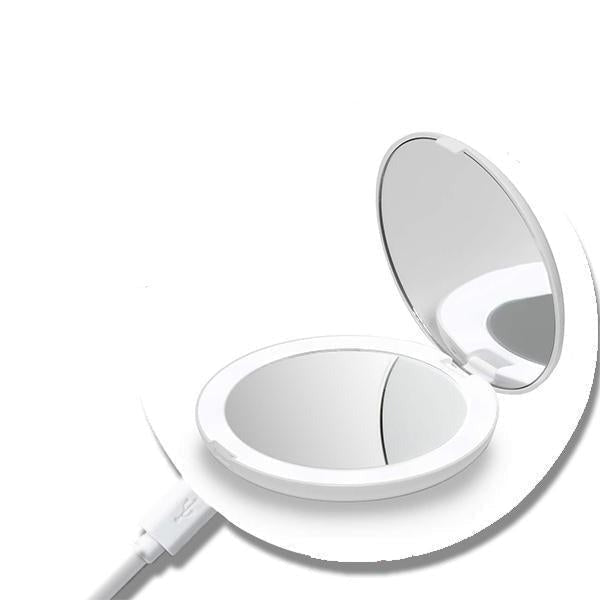 Rechargeable LED Handheld Makeup Mirror - Happily Living