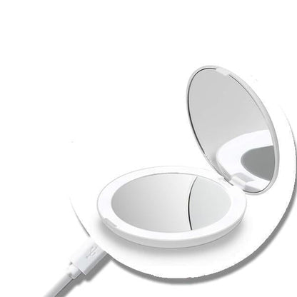 Rechargeable LED Handheld Makeup Mirror - Happily Living