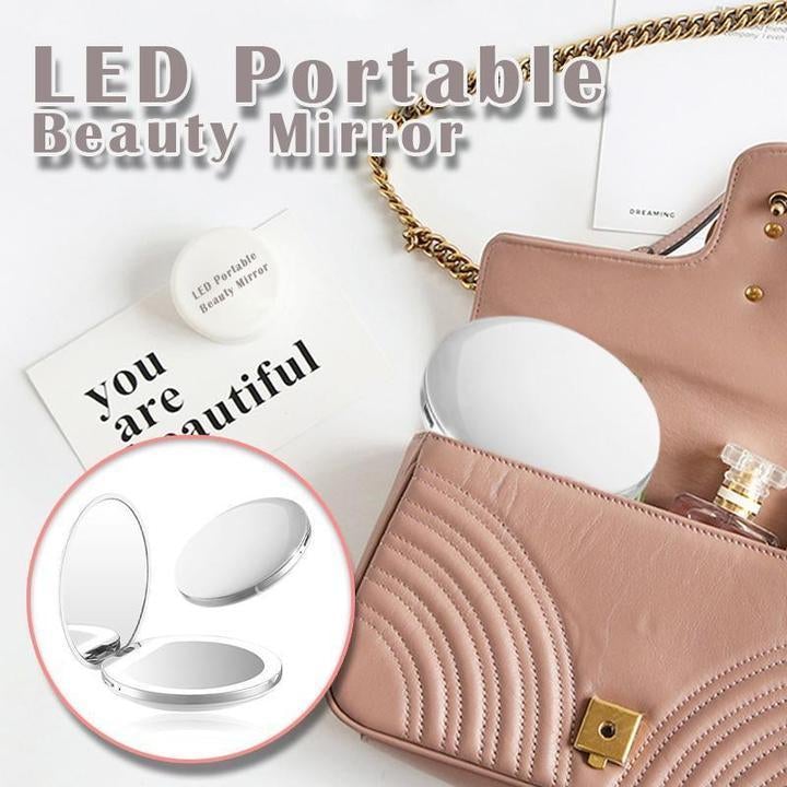 Rechargeable LED Handheld Makeup Mirror - Happily Living