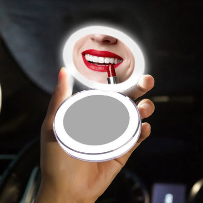 Rechargeable LED Handheld Makeup Mirror - Happily Living