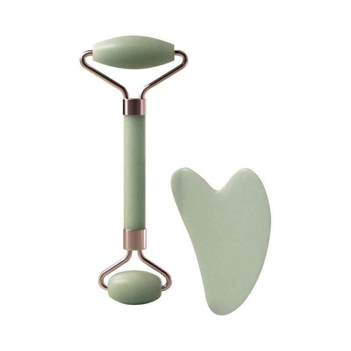 Resin Roller & Heart Shaped Scraping Plate for Facial & Neck Massage
