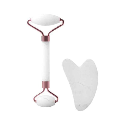 Resin Roller & Heart Shaped Scraping Plate for Facial & Neck Massage