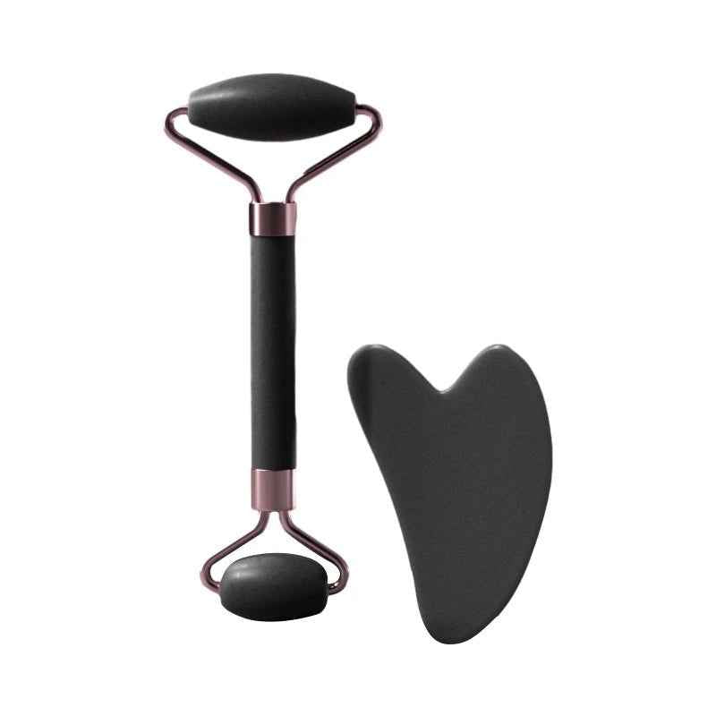 Resin Roller & Heart Shaped Scraping Plate for Facial & Neck Massage