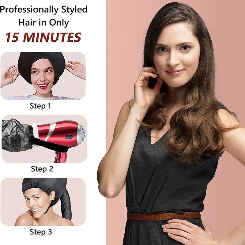 Soft Hooded Hair Dryer Attachment for Curly Hair Care - Happily Living