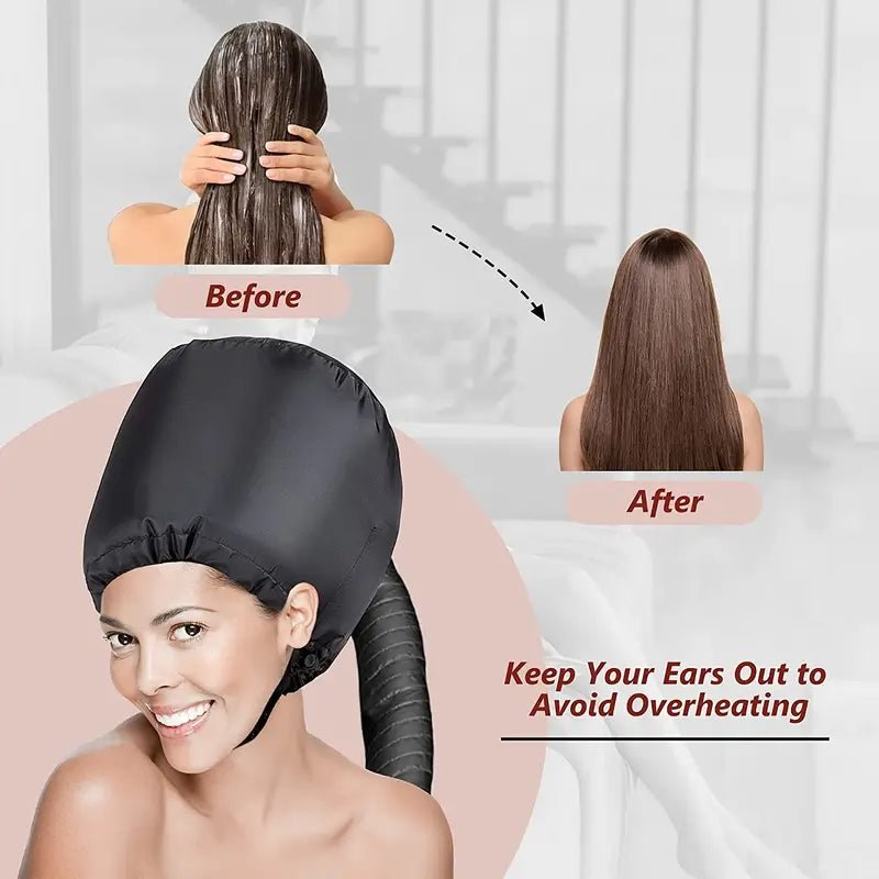 Soft Hooded Hair Dryer Attachment for Curly Hair Care - Happily Living